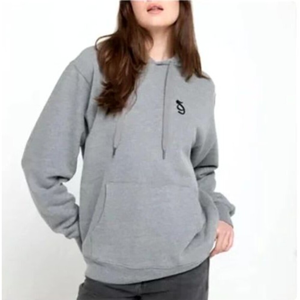 SPIRITUAL GANGSTER SG Monogram Classic Hoodie S Gray Sweatshirt Oversized B68